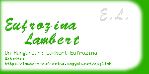eufrozina lambert business card